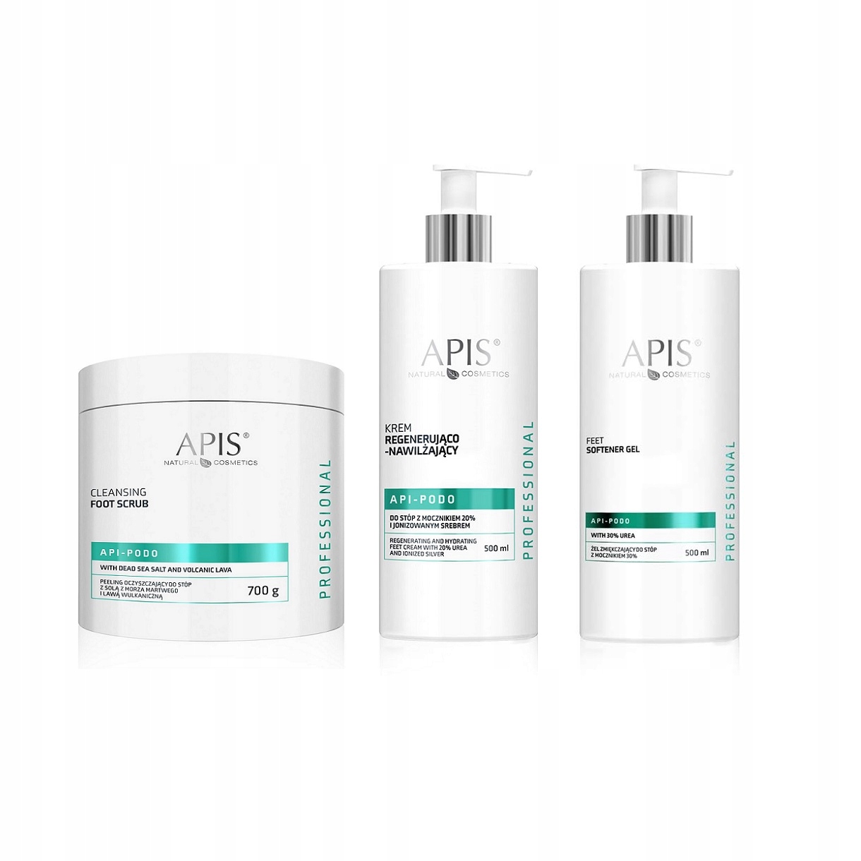 Apis zabieg pielęgnacji do stóp Api-podo peeling żel krem z mocznikiem