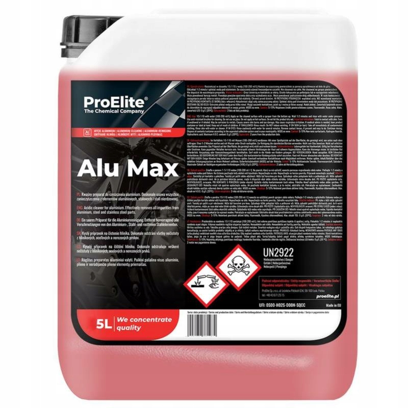 

Proelite Alu Max 5L do czyszczenia aluminium