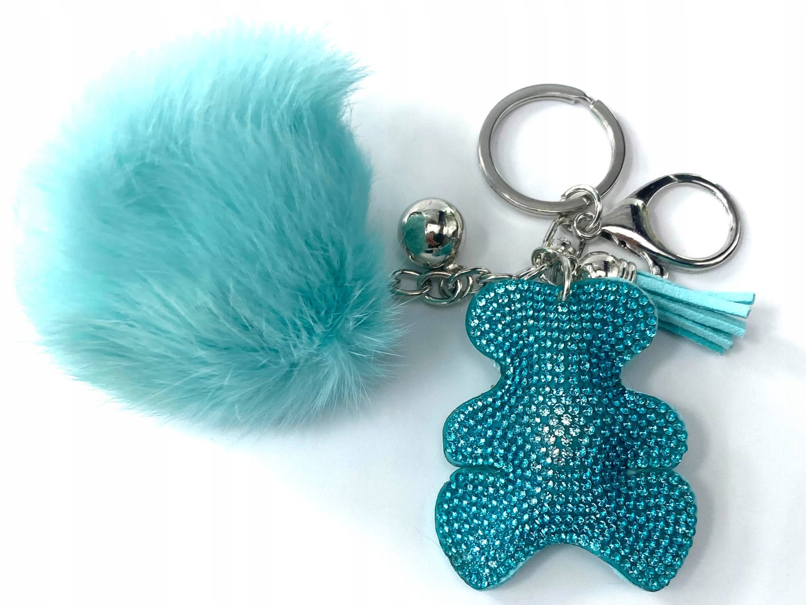 

Brelok Miś Z Cyrkoniami I Pomponem