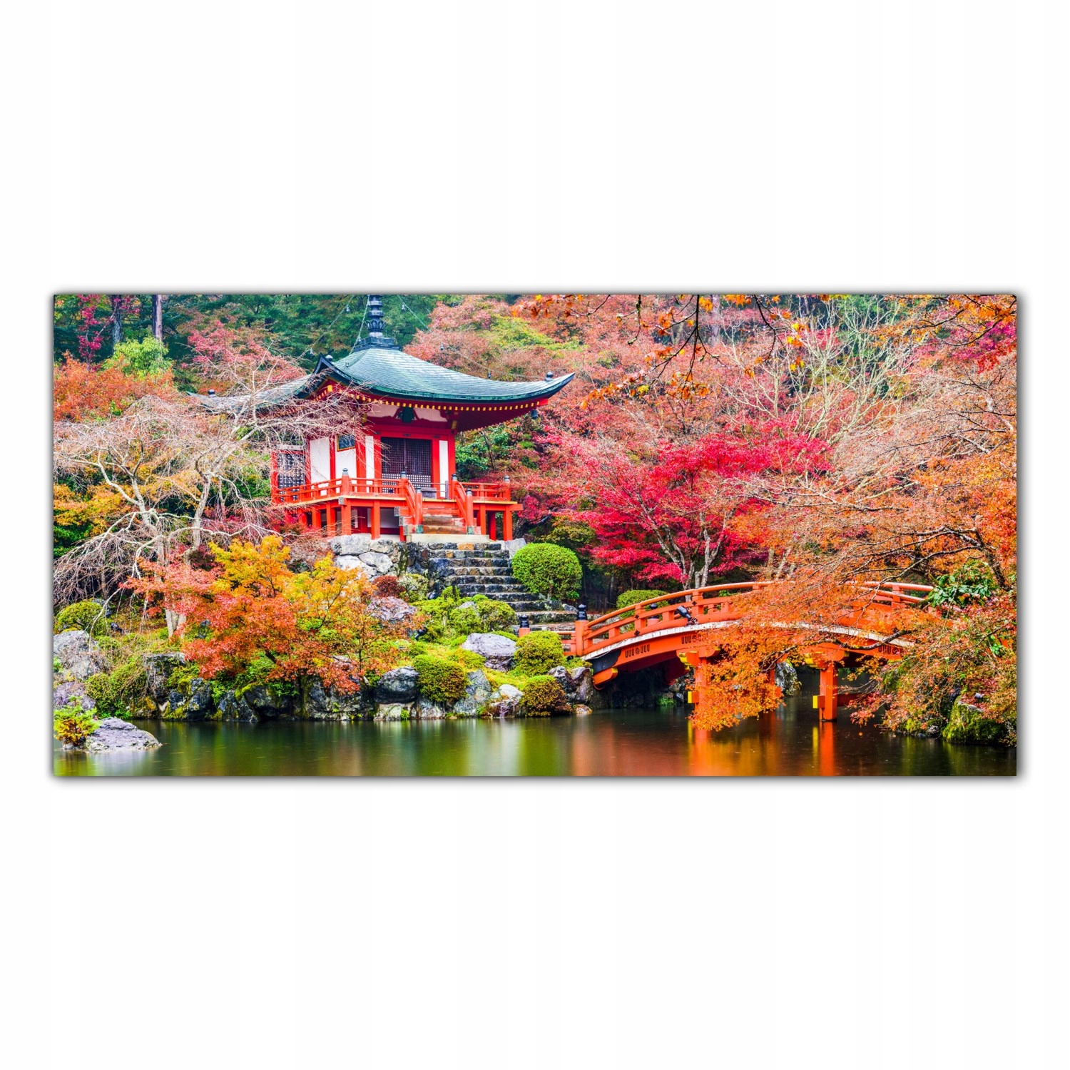 Chrám Japonsko 100x50 Tvrzené sklo lacobel