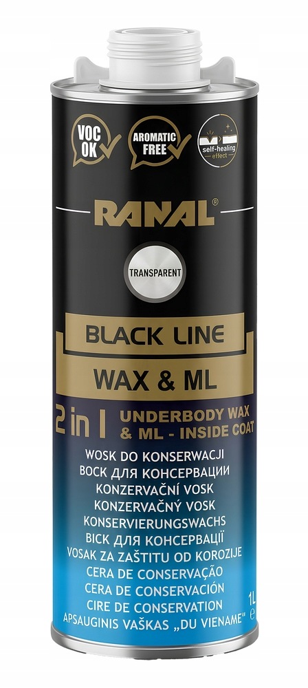 Ranal Wosk do podwozia 2w1 [Black Line] Bezbarwny 1L