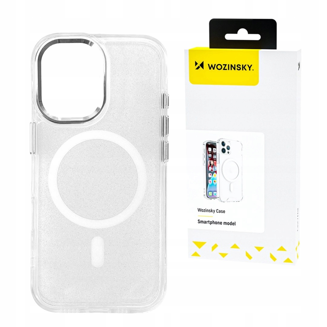 Etui Wozinsky Glitter Case z Mag Safe na Samsung Galaxy S25+ przezroczyst