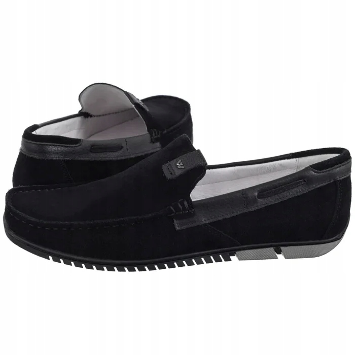 Pánské polobotky Klasické mokasíny Wojas Černé 10190-71