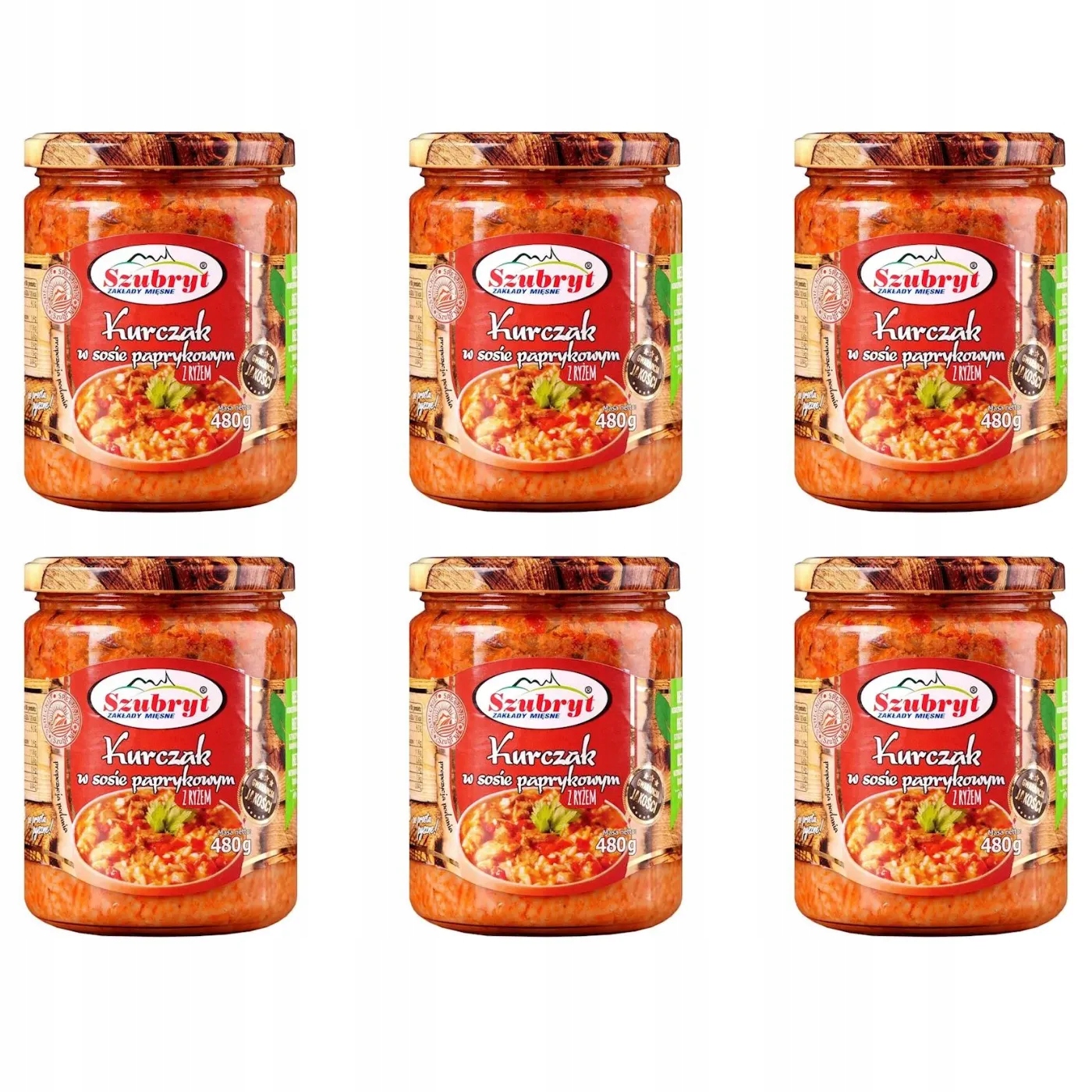 Konzervované potraviny Szubryt – Kuře v paprikové omáčce s rýží 480 g – 6
