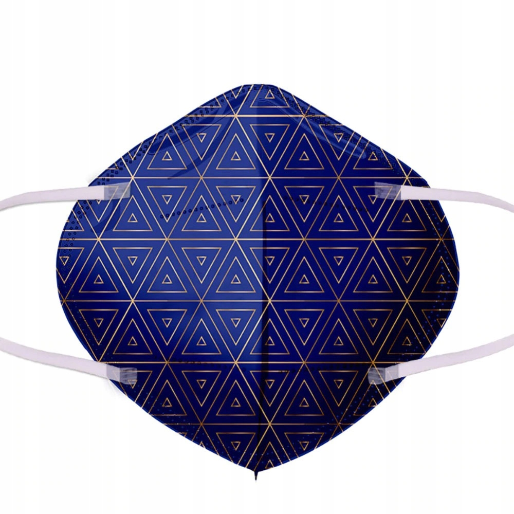 MASKA KN95 OCHRONNA 4 warstwowa TRÓJKĄTY wzór