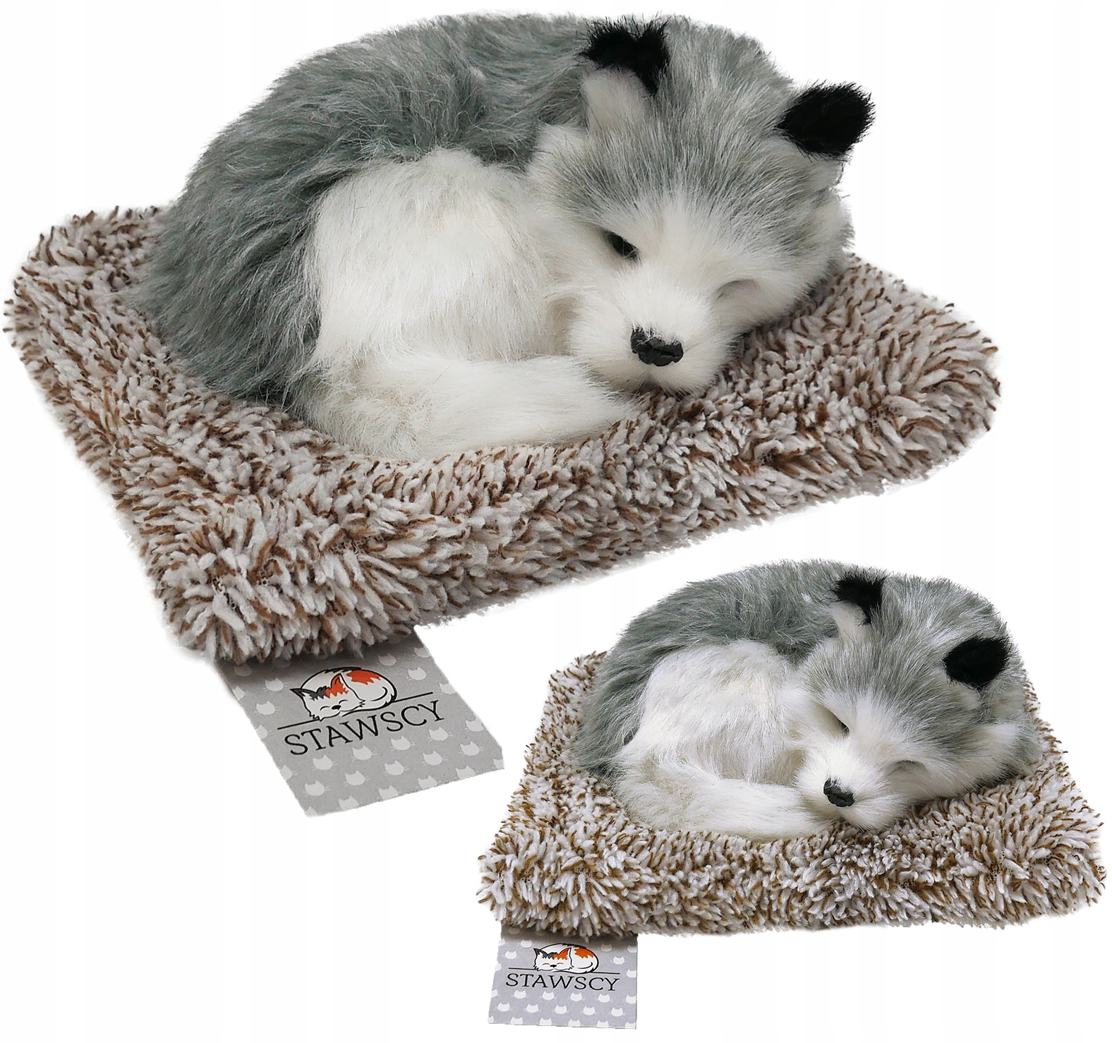 

Śpiący Piesek figurka Szczeka Husky na posłanku