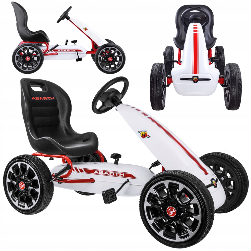 

Gokart Abarth na pedały Duże miekkie koła PA0167