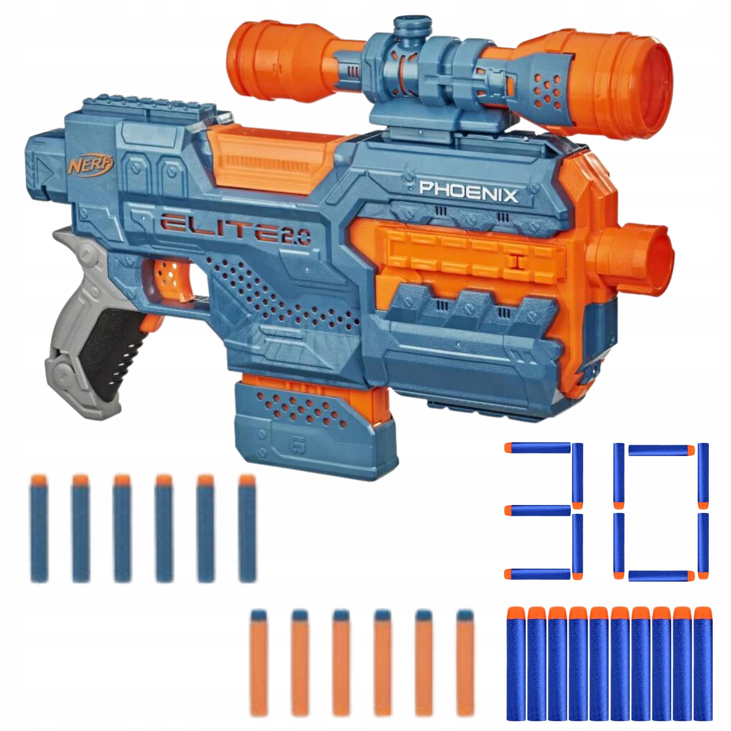 PISTOLET NERF ELITE 2.0 PHOENIX + 30x STRZAŁKI