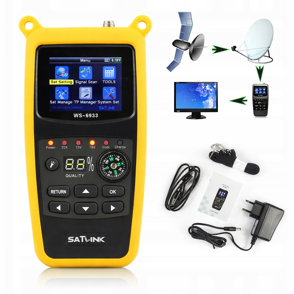 Satelitný Merač WS-6933 Dvb-s DVB-S2 Satlink Satelitného signálu