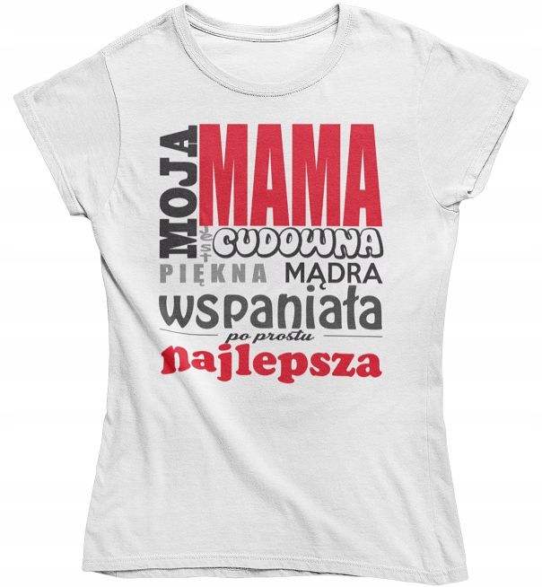 

Koszulka Damska Prezent Cudowna Mądra Mama
