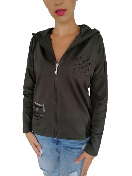 

Bluza Bawełniana Epister Cyrkonie Dżety Khaki XL