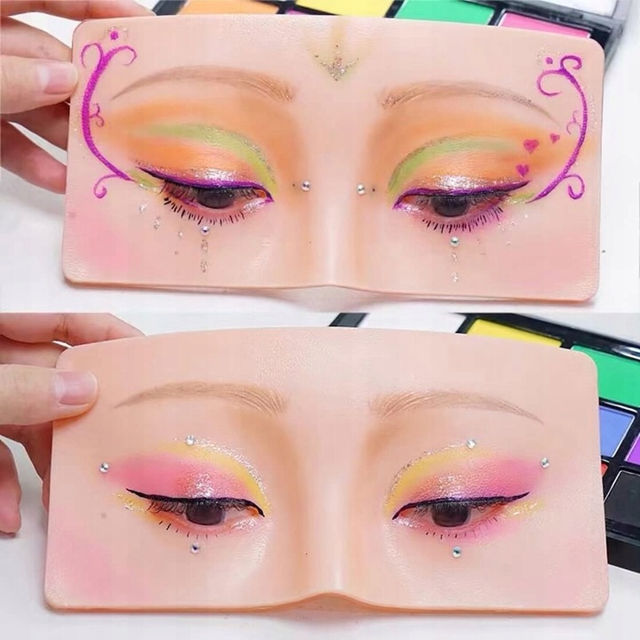 SILIKONOWA TABLICA NAUKA ĆWICZEŃ MAKIJAŻU POWIEK I BRWI OCZY Marka inna marka