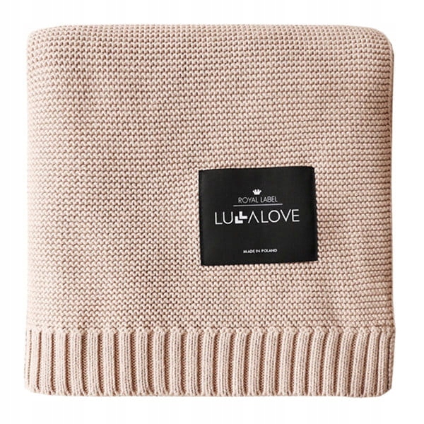 LULLALOVE Kocyk bambusowy Karmelowy Beż 80x100