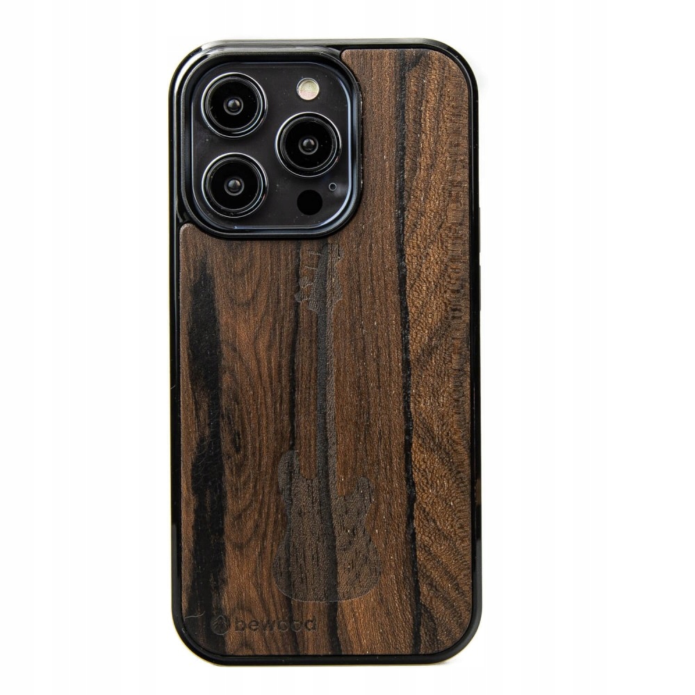 Dřevěné Pouzdro Bewood pro iPhone 14 Pro Kytara Ziricote