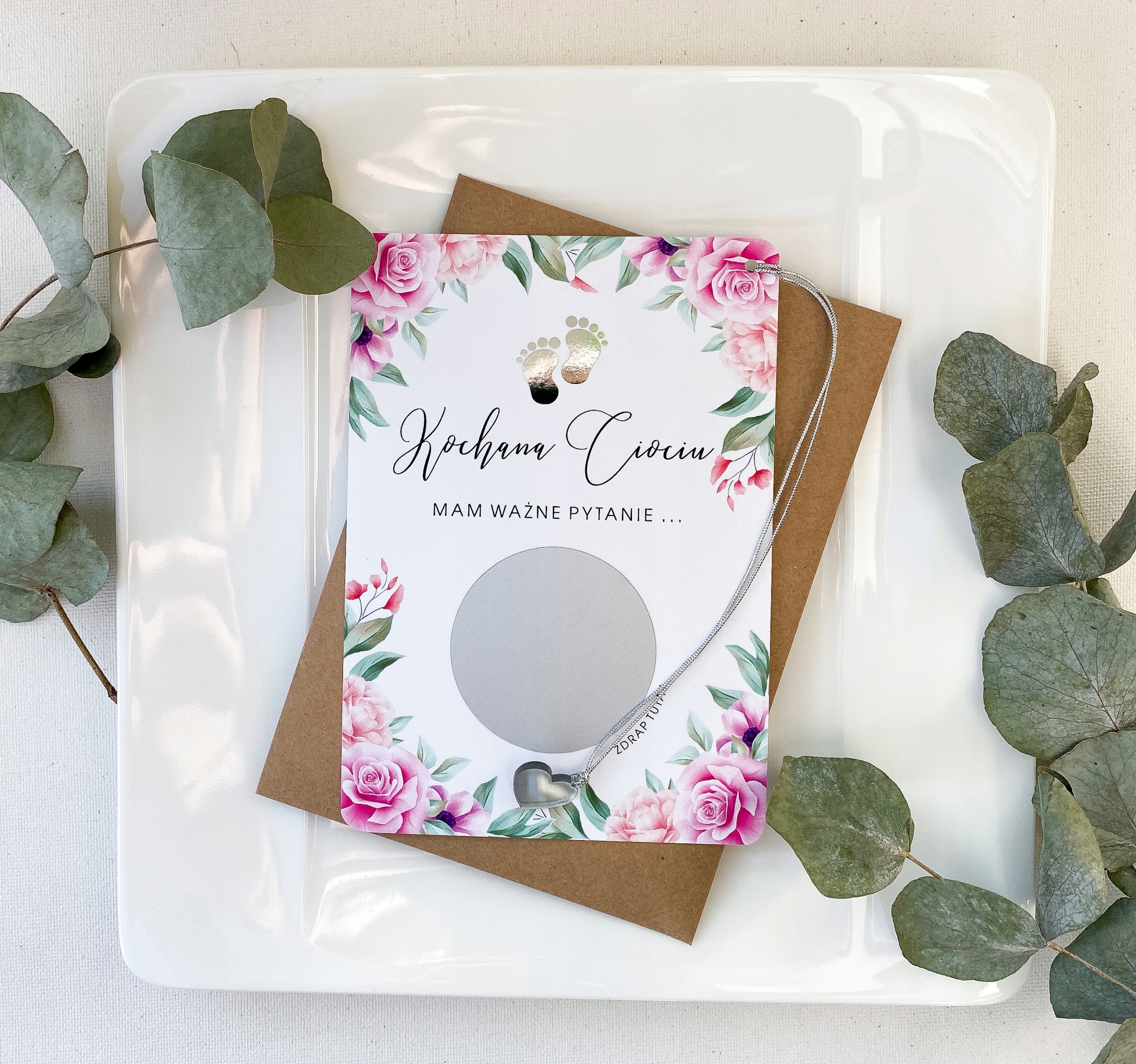 CZY ZOSTANIESZ MOJĄ MAMĄ CHRZESTNĄ kartka ZDRAPKA Wysokość produktu 14.8 cm