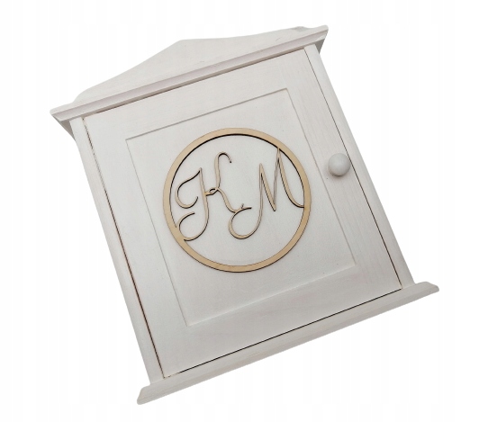 INICJAŁY Szafka na KLUCZE, SKRZYNKA DREWNIANA Szerokość mebla 20 cm