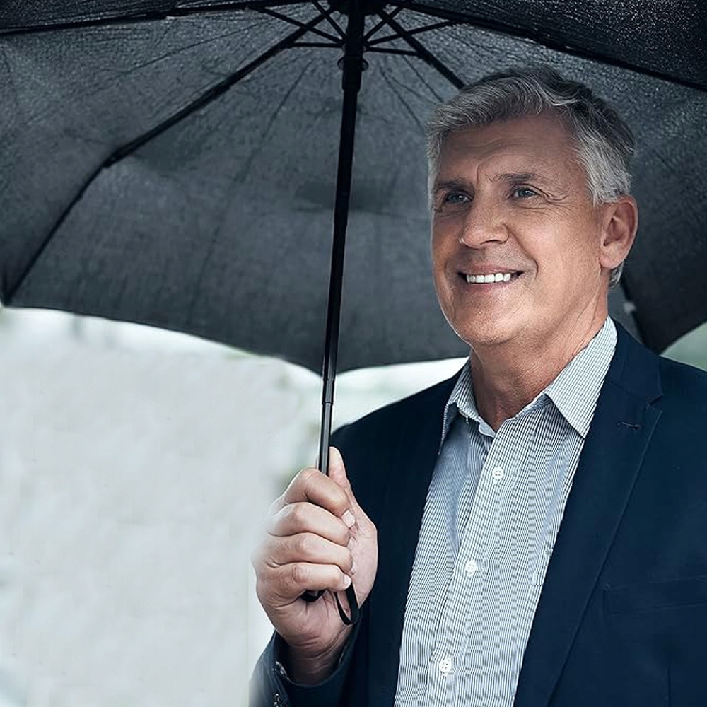 UMBRELLA STORM-PROOF,POCKET UMBRELLA WITH AUTOMATIC OPEN-CLOSE BLACK 105CM Rodzaj automatyczny składany