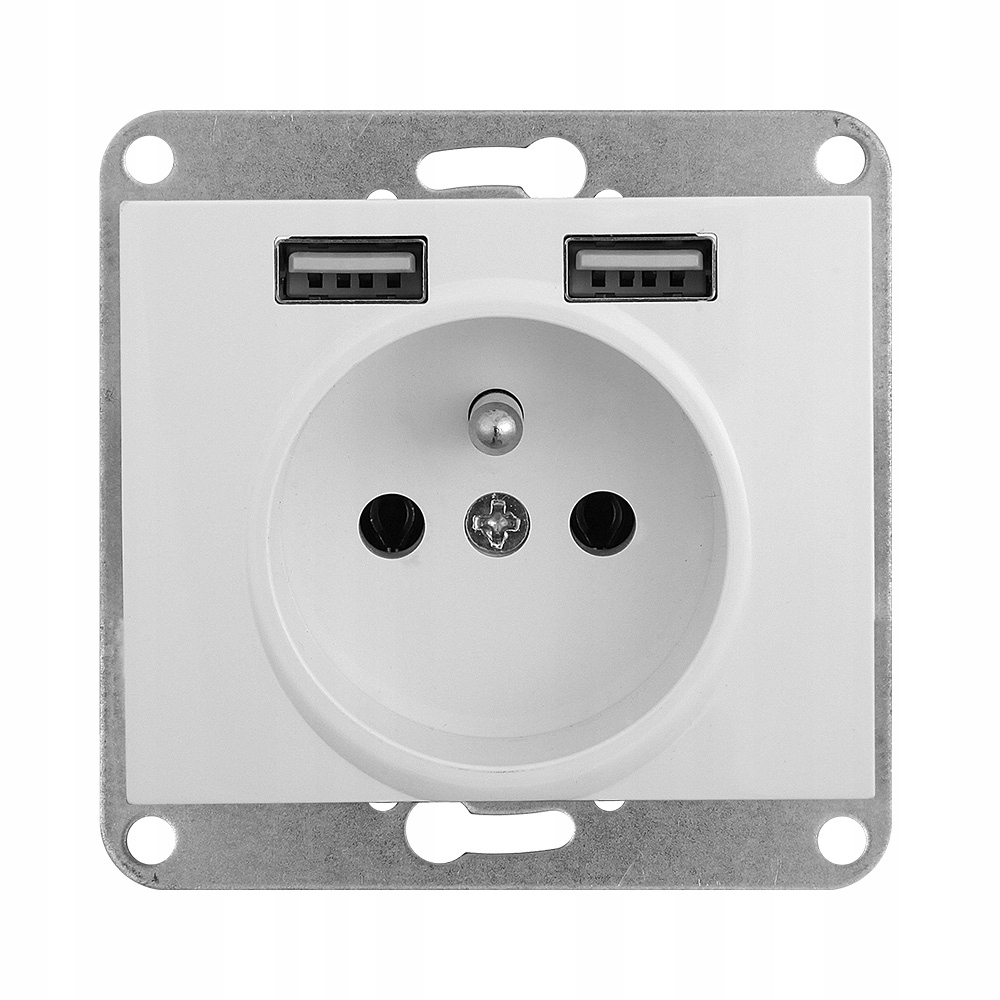 

Gniazdo pojedyncze Z/u 2xUSB 2A, 5V biały Onyx