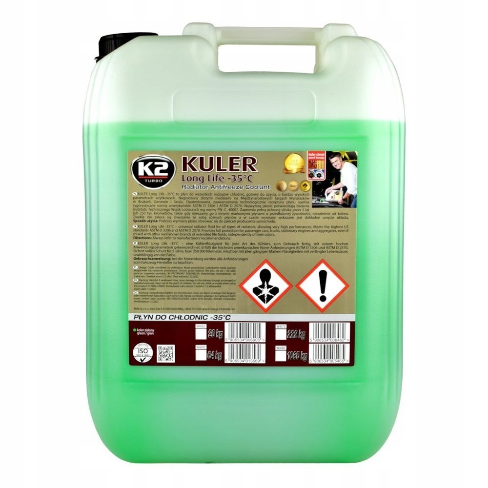 PLYN DO CHLODNIC KULER 20L -35 ZIELONY