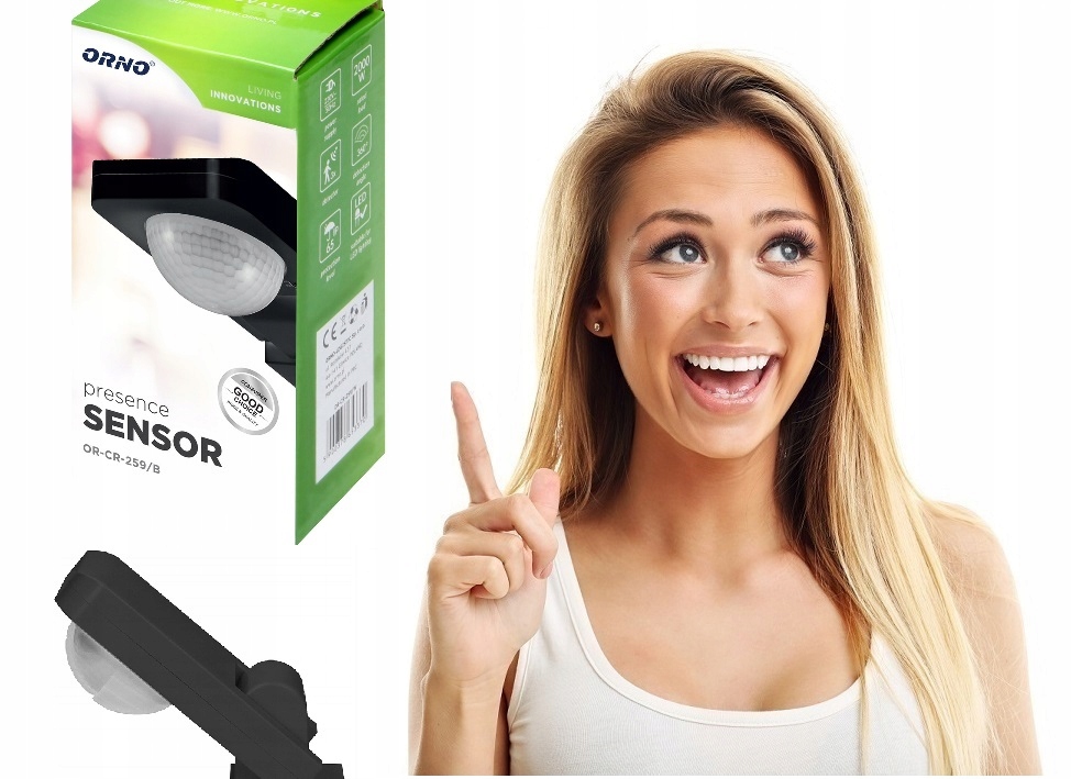 

Czujnik Ruchu Obecności 360° Zewnętrzny IP65 2000W