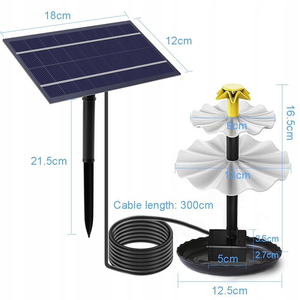 SOLAR POMPA DO OCZKA WODNEGO FONTANNA OGRODOWA NA ZEWNĄTRZ 4W — miniatura 2