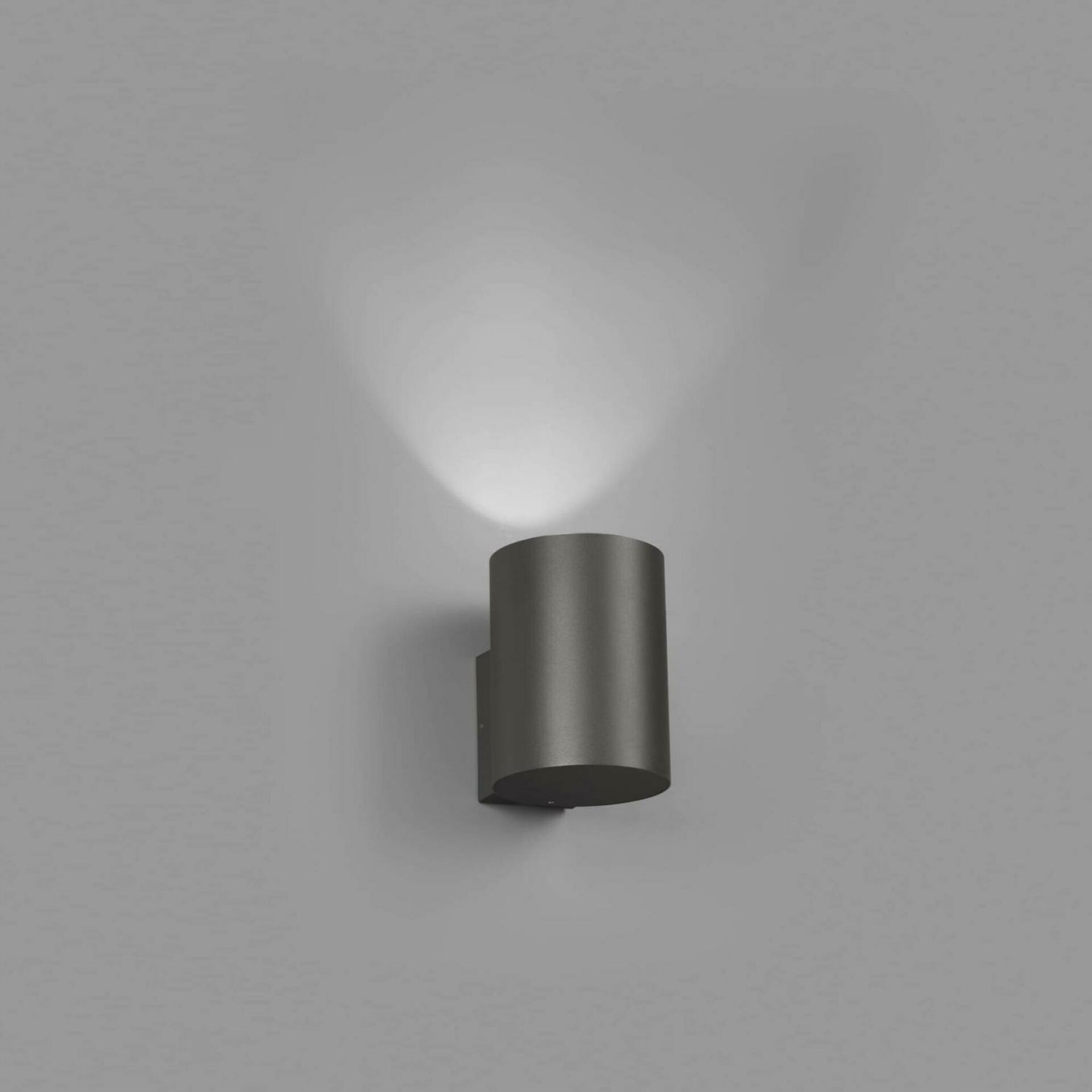 Faro Thon 1L Led nástěnná lampa šedá, IP55, 15W, 3000K, 825lm