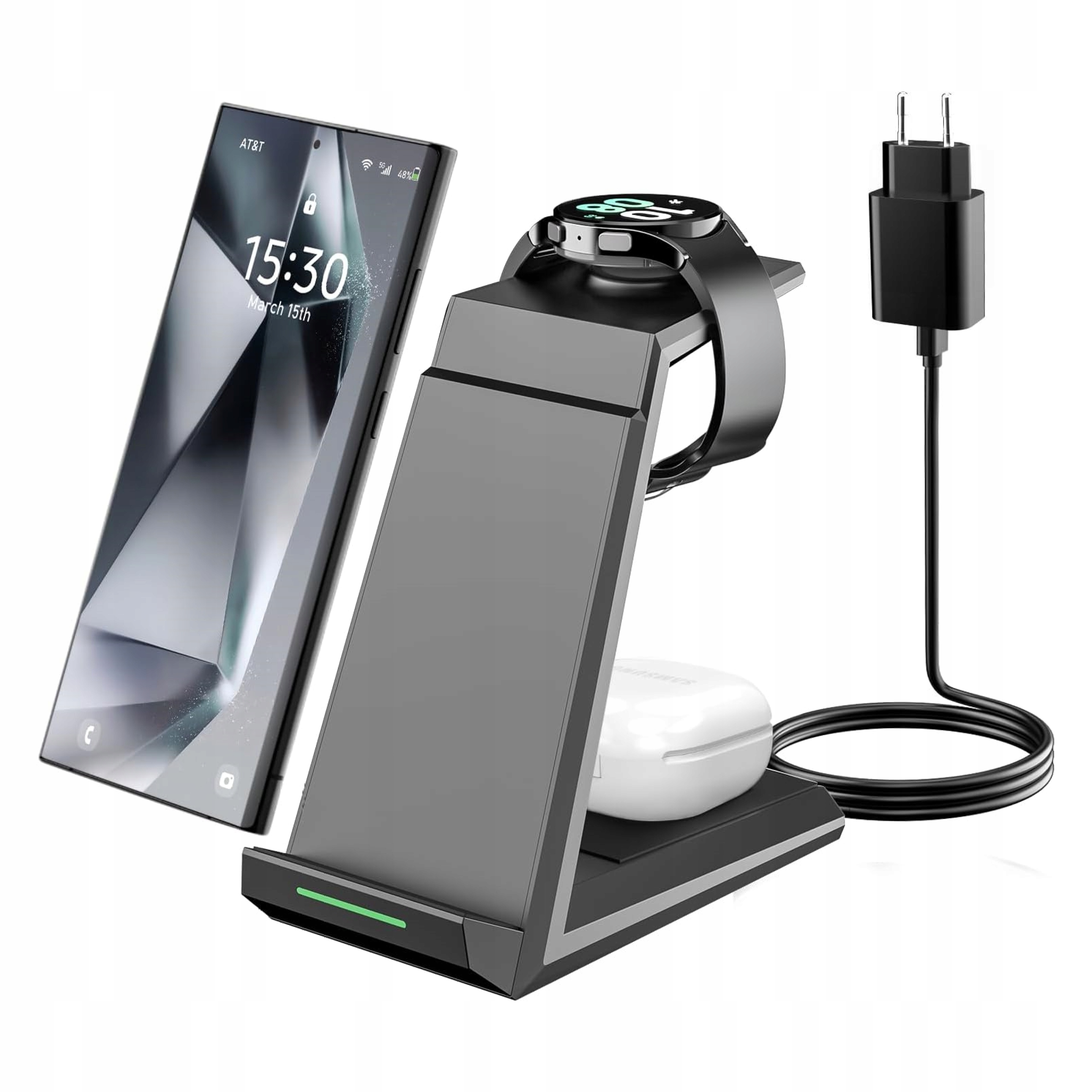 Indukcyjna Stacja Ładowania 3w1 Do Samsung 15W Galaxy Watch
