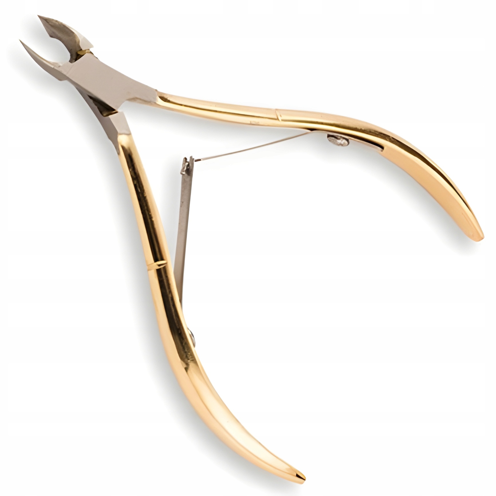 Cążki Złote Do Skórek i Paznokci 4 mm Ostre Stal