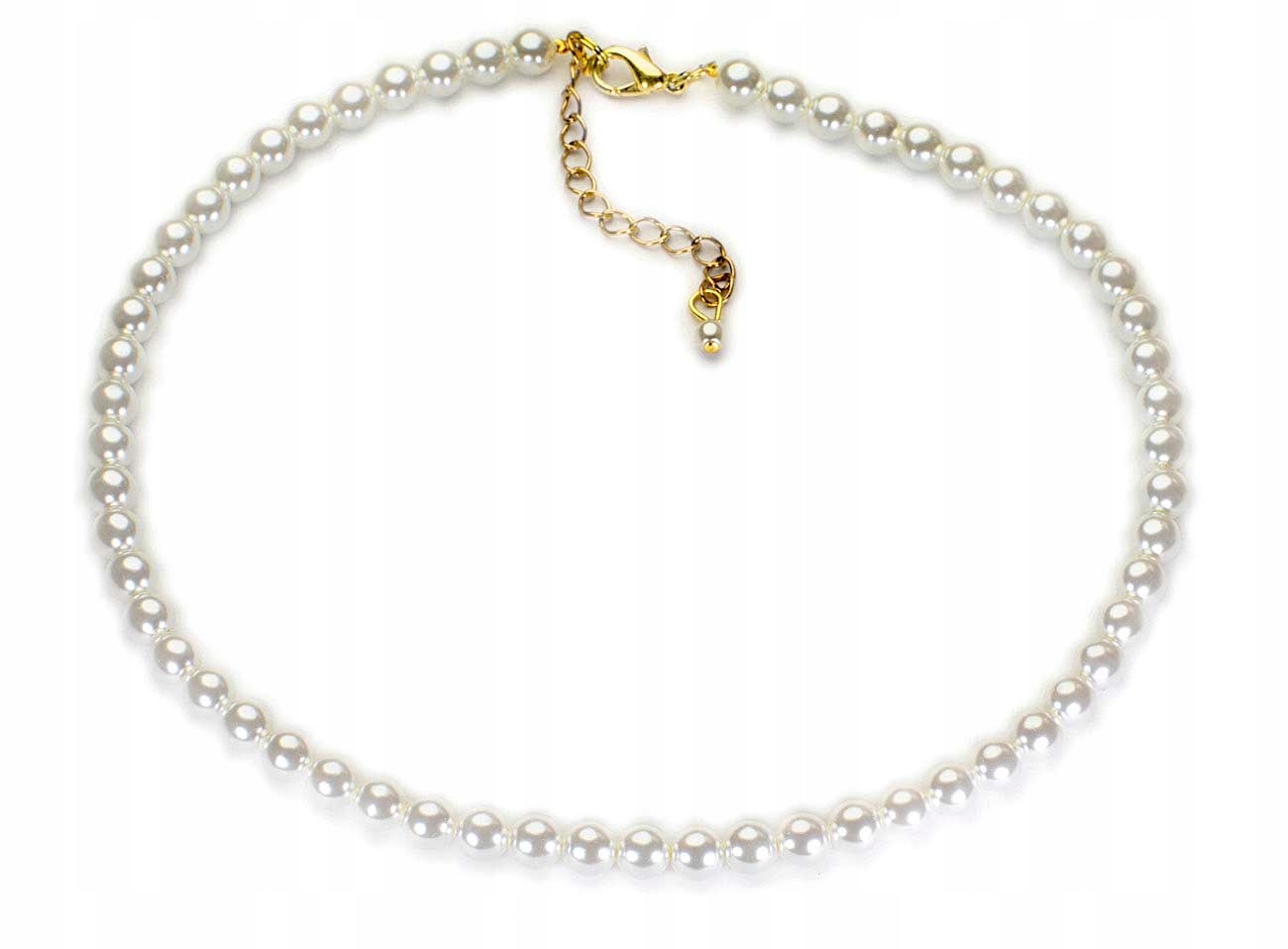

Naszyjnik Choker Perły Ecru Perełki Boho Złoty