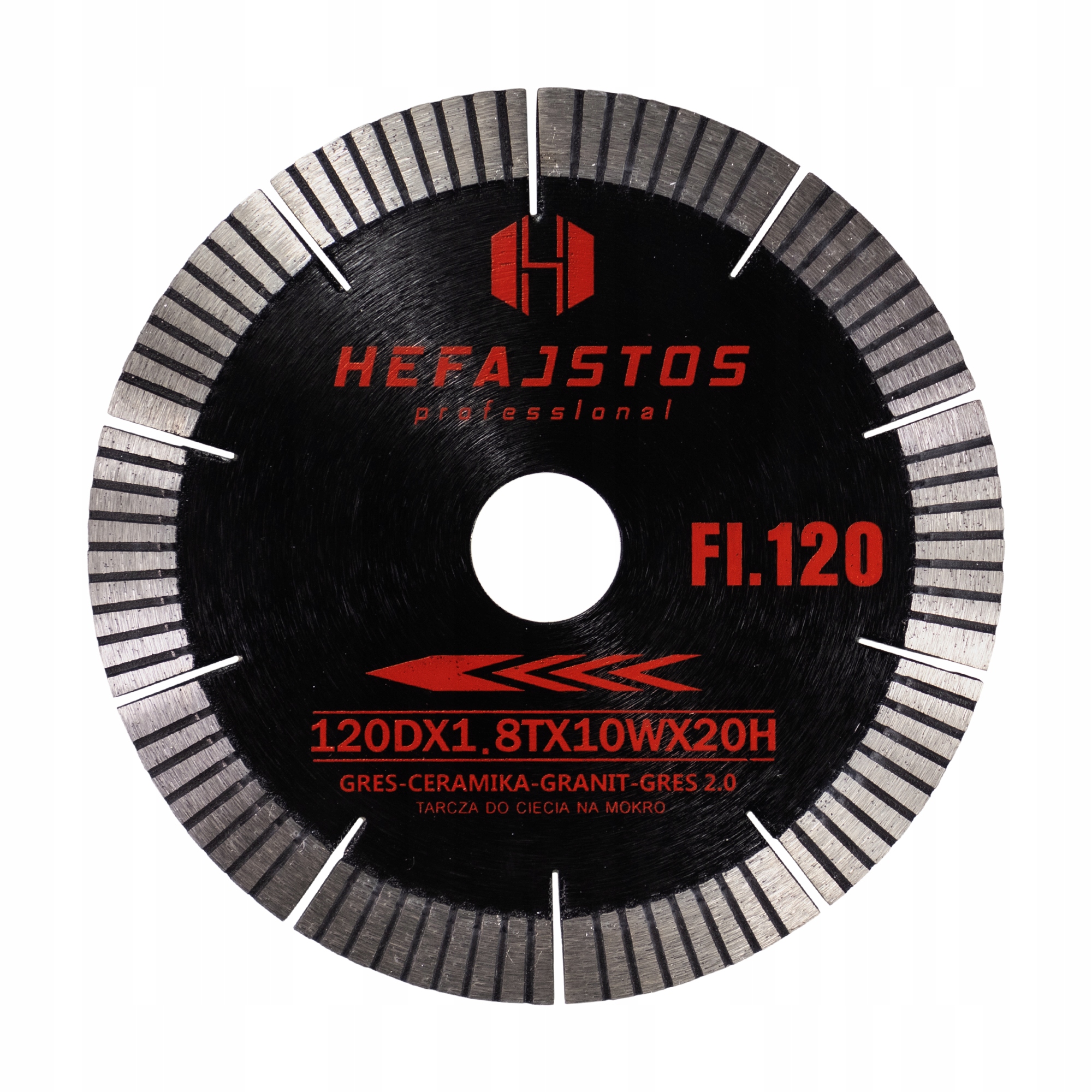 Tarcza diamentowa Hefajstos Fi 120 do Maszyn Wandeli Bihui Rubi Raimondi