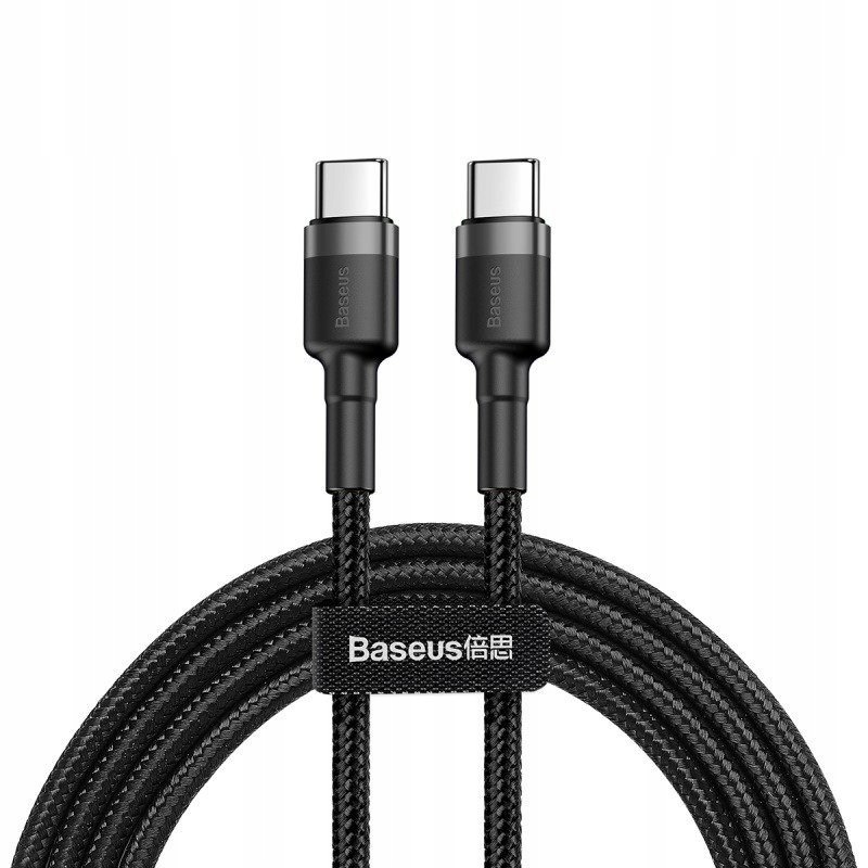 Kabel Baseus CATKLF-GG1 (usb typu C M Usb typu C M; 1m; kolor szaro-czarn