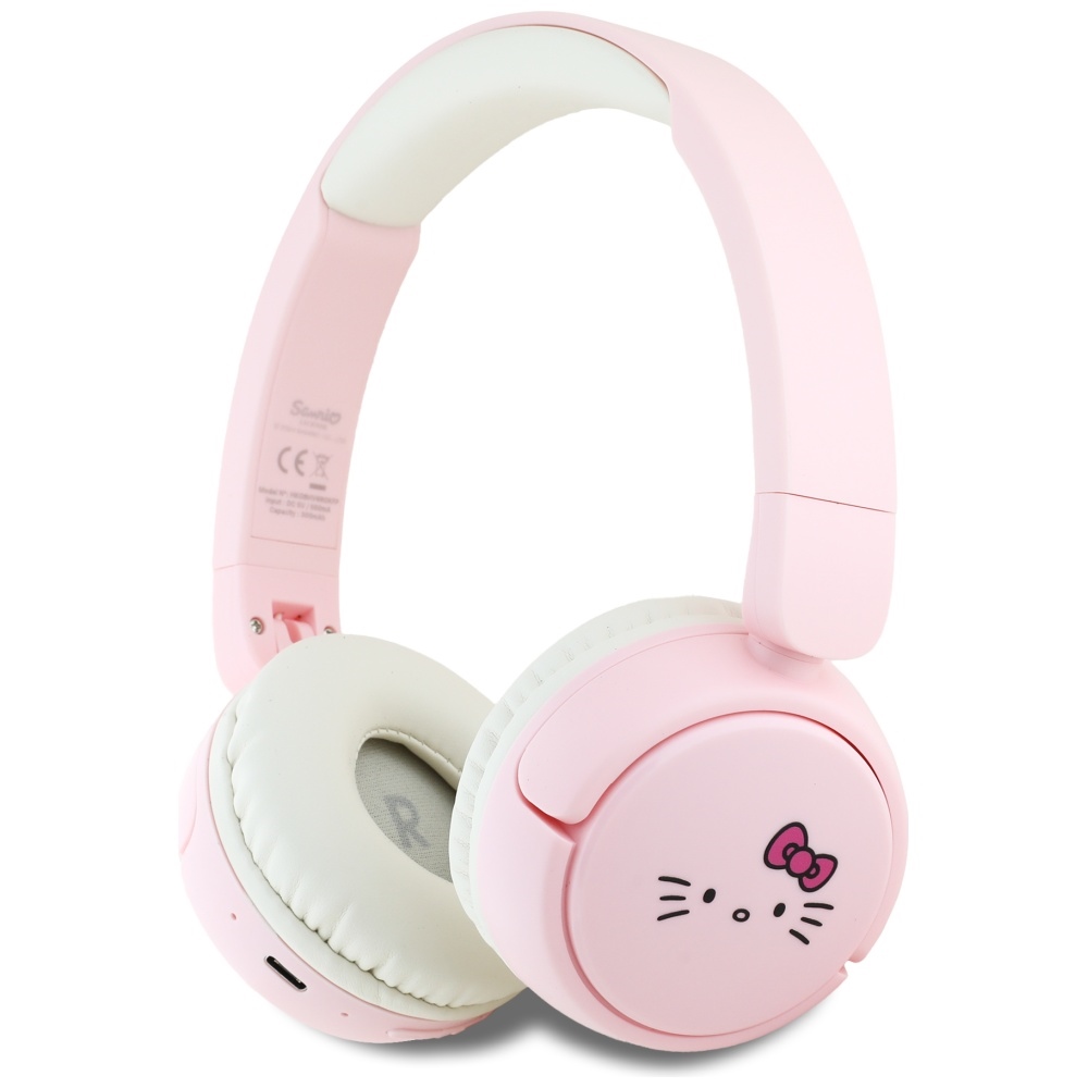 Sluchátka do uší Hello Kitty Face Logo Bluetooth růžová