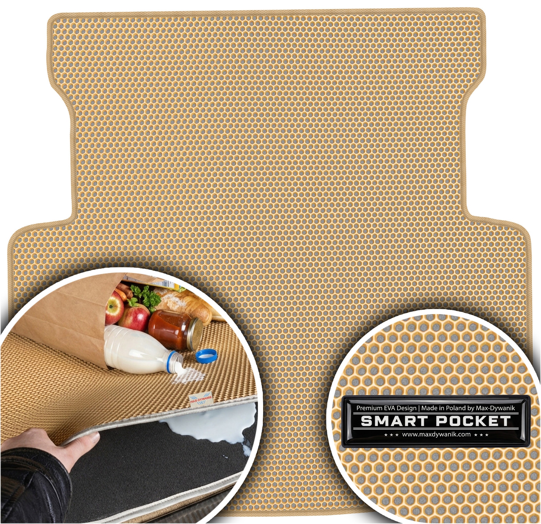 Mercedes C-Klasa W204 Sd 2007-2014 Vložka do batožinového priestoru Eva Smart Pocket Béžová