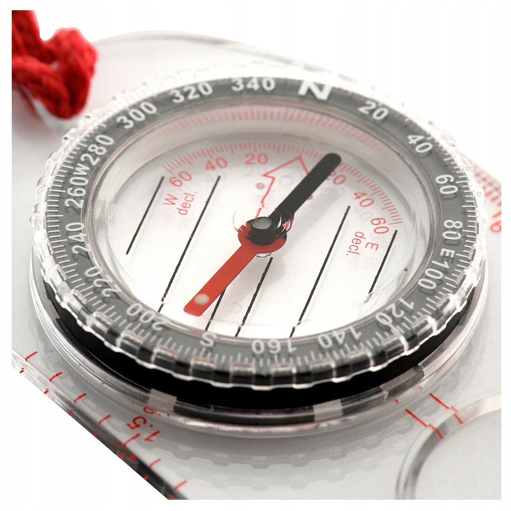 Kompas mapowy M-tac Busola mapowy przezroczysty z linką lupą Transparentny Model HWDTC01