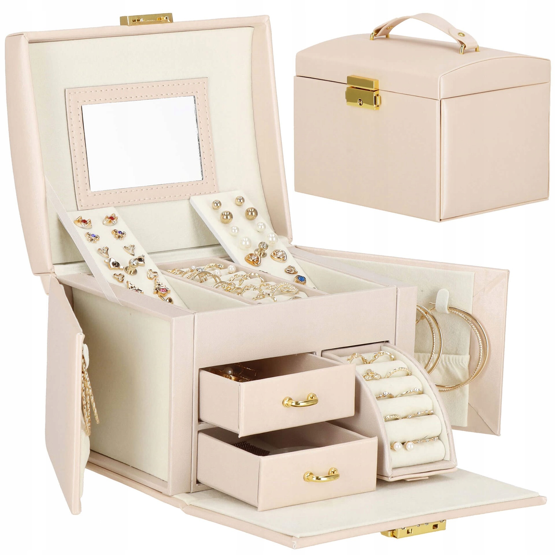 Organizér Na Šperky Krabička Kufřík Krabička Elegantní Kazeta Pouzdro XL