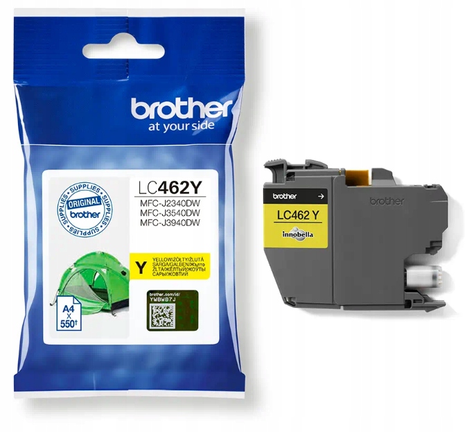Tusz Brother LC462Y Yellow 550 stron ORYGINAŁ