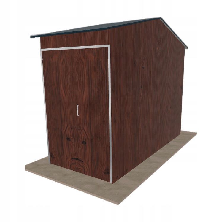 Ocelová hala 2x4.5 m, sedlová, tmavý ořech, vysoká