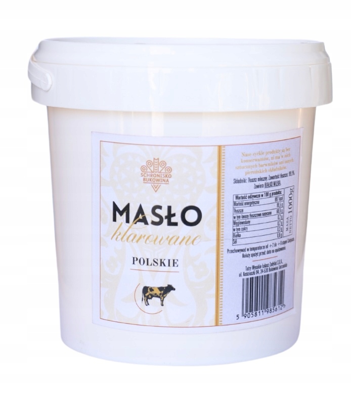 Čisté máslo bez barviv 1 kg tradiční přírodní velké balení