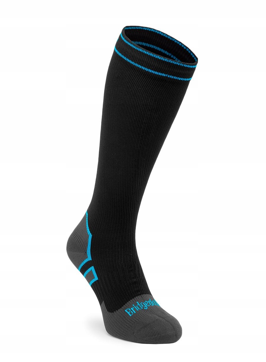 Vodotěsné ponožky Bridgedale StormSock Mid Knee černá/modrá 40-43