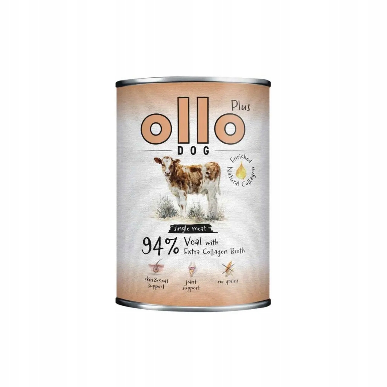 Ollo Plus Kolagen Telecí maso 400 g konzerva pro psa