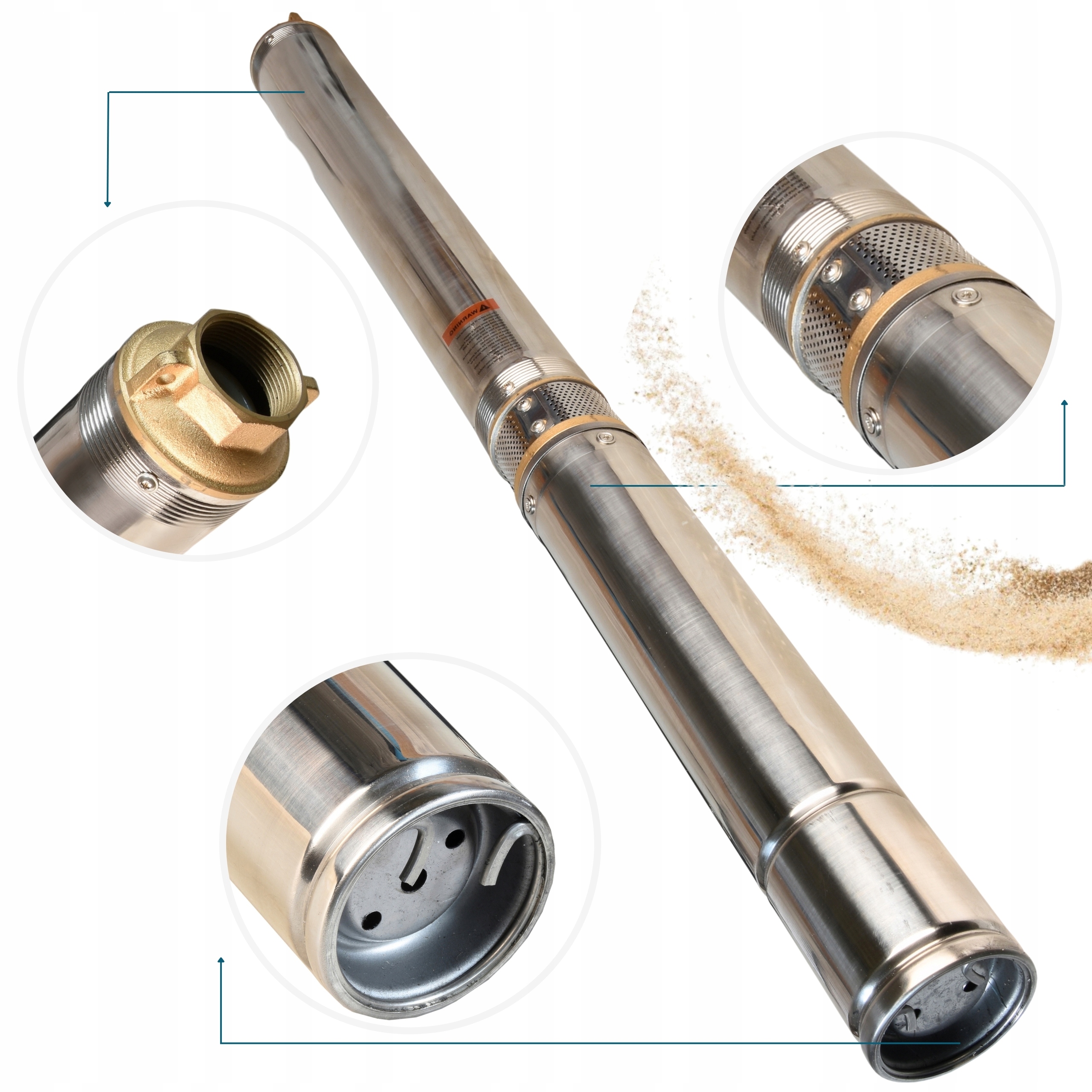 Ponorné Čerpadlo Do Studny 3,5" Proti Písku 1500 W 120 L/min 110 M Vody, Silné