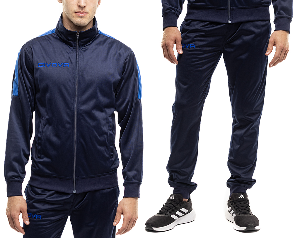 Sportovní komplet Givova Teplákovka Tréninkový set Mikina Kalhoty Pohodlné vel. 2XS