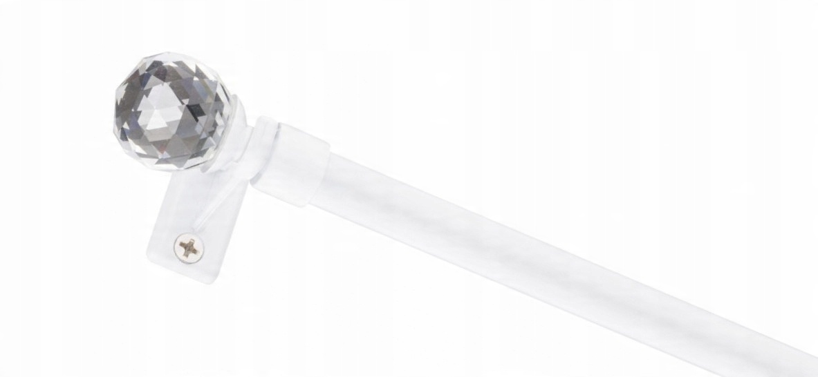 

Mini Karnisz Zazdrostka Crystal 80-100 cm Biały
