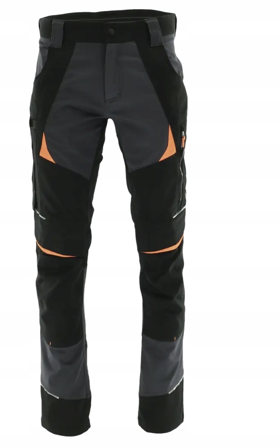 Spodnie Do Pasa Cottonflex elastyczne i bawełniane pomarańczowe r. 46