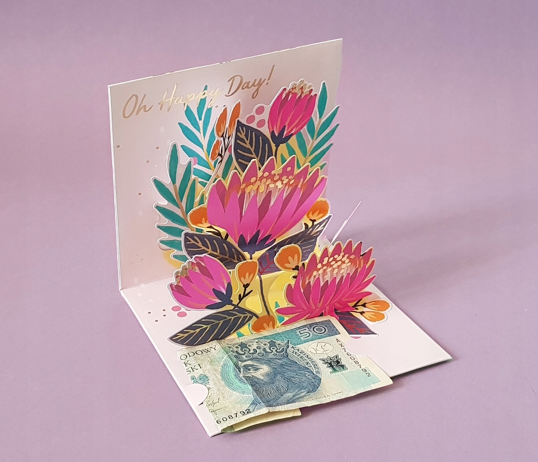 BON KARTA PODARUNKOWA kartka 3D ETUI na prezent Marka inna