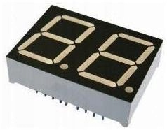 Wyświetlacz LED 7-seg. 2 cyfry - czerwony, katoda