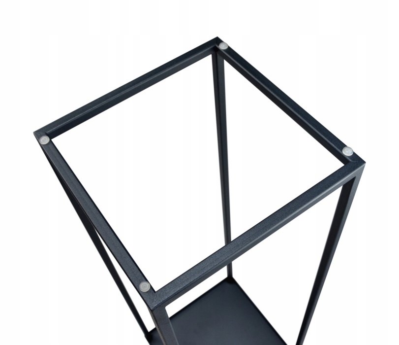 KWIETNIK STOJĄCY METALOWY STOJAK NA KWIATY POJEDYNCZA PÓŁKA LOFT - CZARNY Marka Versanis