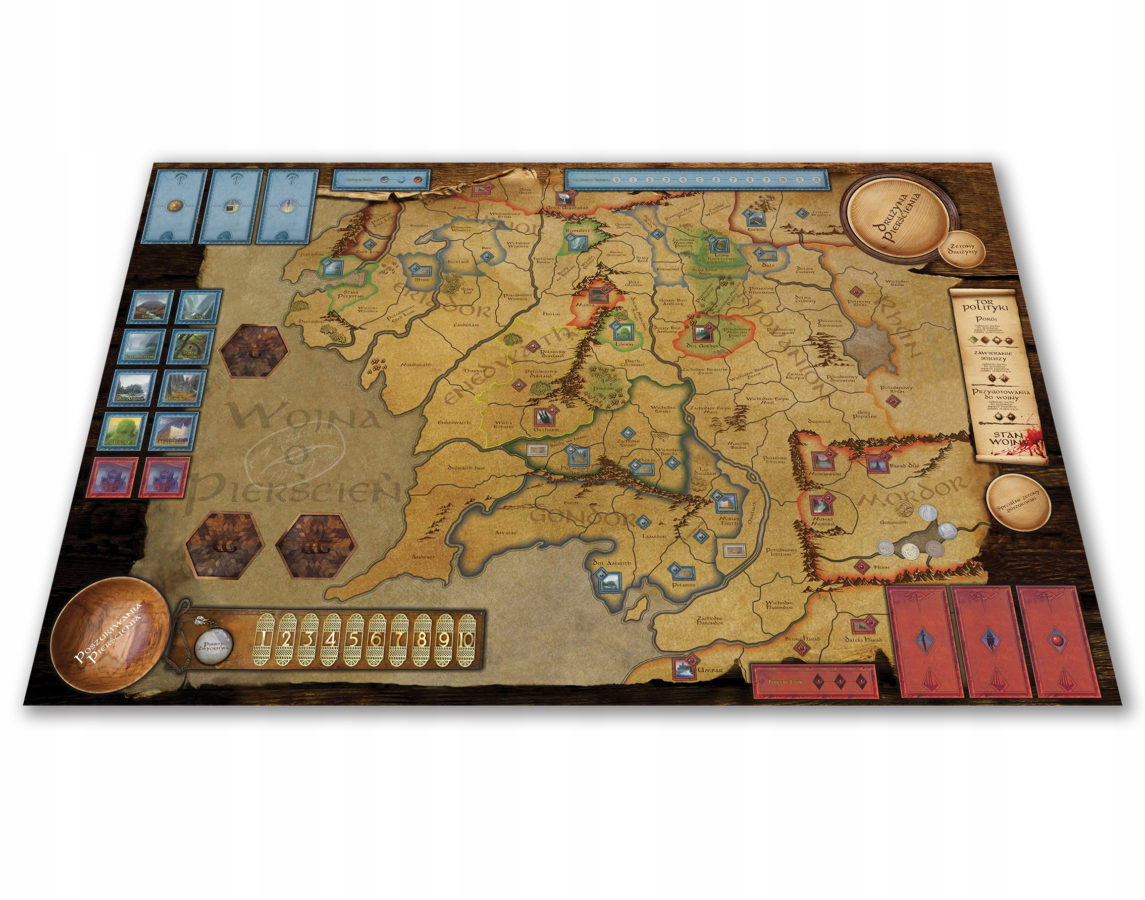 Wojna o pierścień - plansza mata Winyl - Custom -wersja RED&BLUE