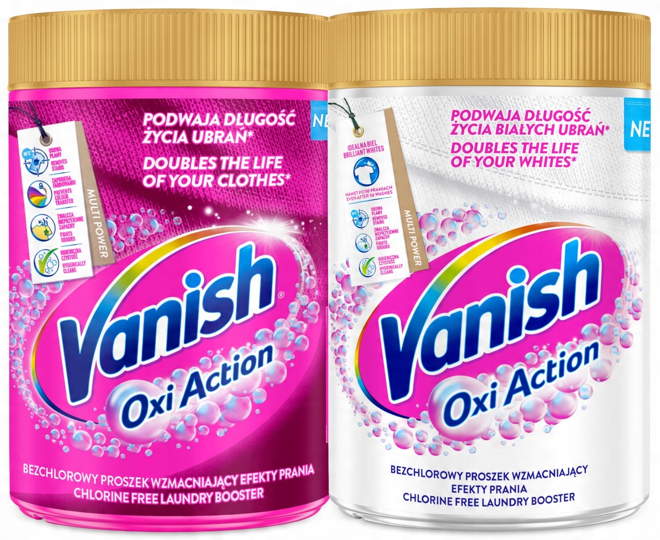 

Vanish odplamiacz Oxi Action White Pink 2x625g