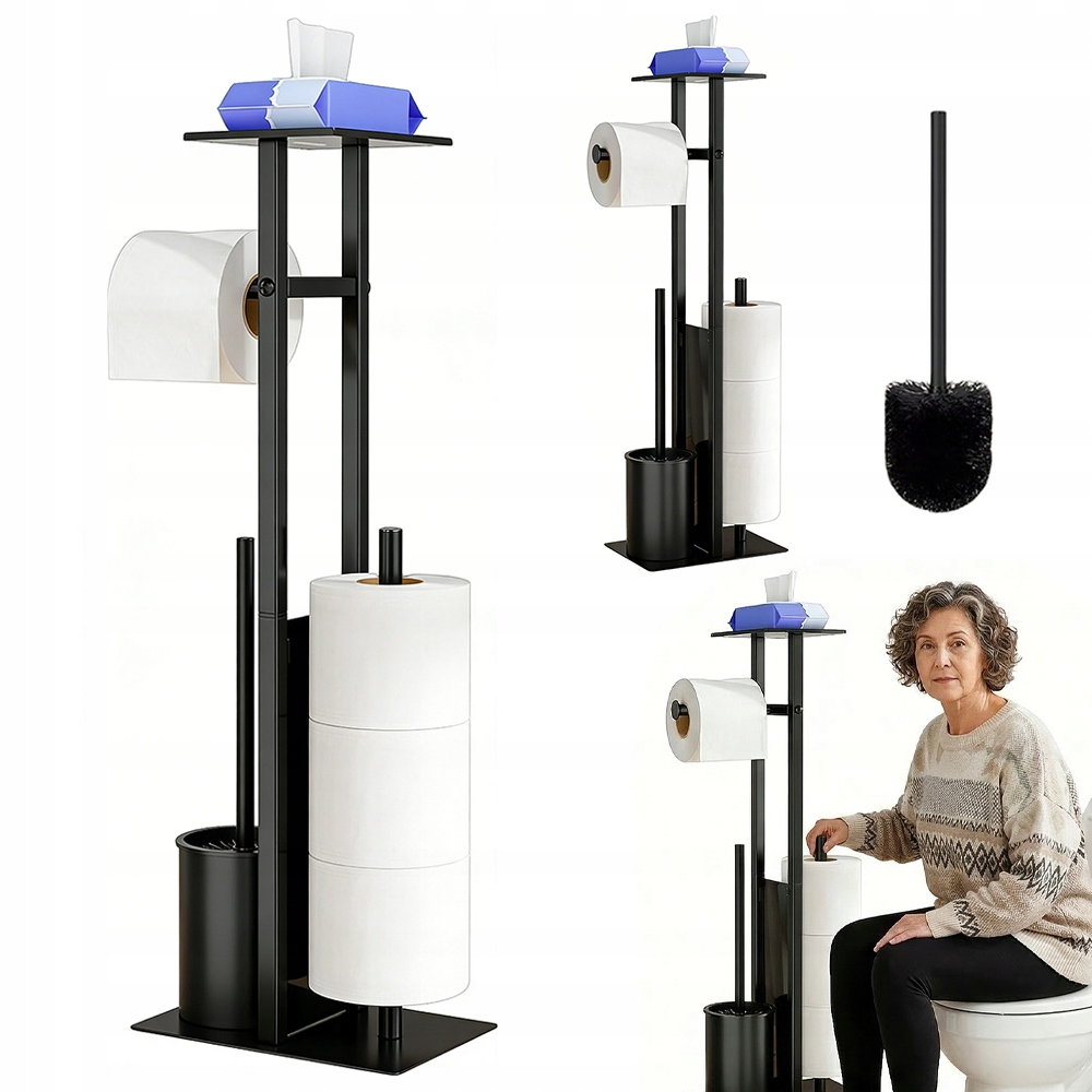 Stojan Na Toaletní Papír Moderní Černé Matné Sklo